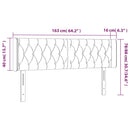 vidaXL rózsaszín bársony LED-es fejtámla 163x16x78/88 cm