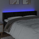 vidaXL fekete bársony LED-es fejtámla 183 x 16 x 78/88 cm