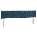 vidaXL sötétkék bársony LED-es fejtámla 183 x 16 x 78/88 cm