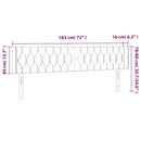 vidaXL sötétkék bársony LED-es fejtámla 183 x 16 x 78/88 cm