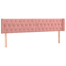 vidaXL rózsaszín bársony LED-es fejtámla 183x16x78/88 cm