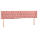 vidaXL rózsaszín bársony LED-es fejtámla 203x16x78/88 cm