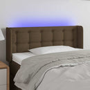 vidaXL sötétbarna szövet LED-es fejtámla 83 x 16 x 78/88 cm