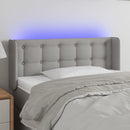 vidaXL világosszürke szövet LED-es fejtámla 93 x 16 x 78/88 cm