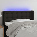 vidaXL fekete szövet LED-es fejtámla 93 x 16 x 78/88 cm