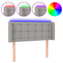vidaXL világosszürke szövet LED-es fejtámla 103 x 16 x 78/88 cm