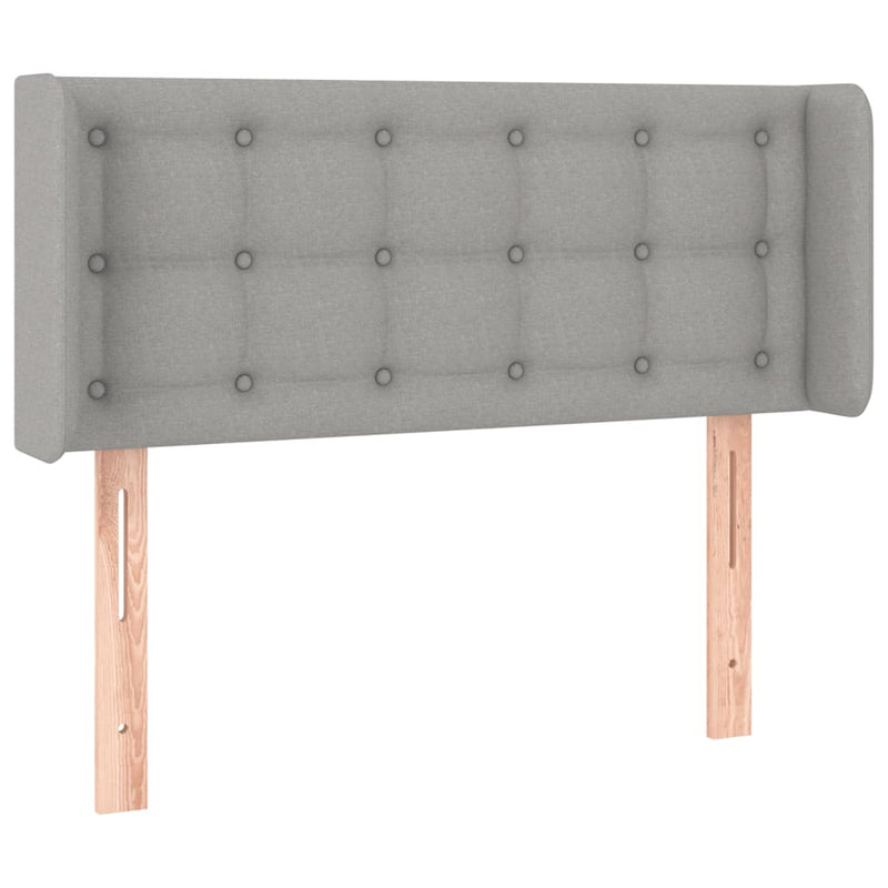 vidaXL világosszürke szövet LED-es fejtámla 103 x 16 x 78/88 cm