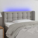 vidaXL világosszürke szövet LED-es fejtámla 103 x 16 x 78/88 cm