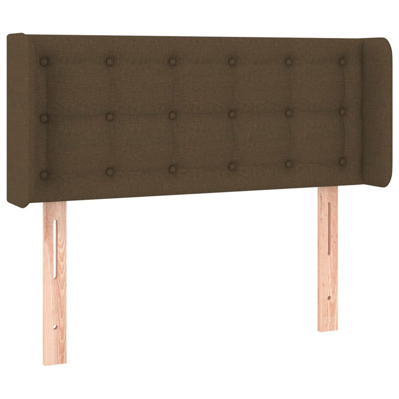 vidaXL sötétbarna szövet LED-es fejtámla 103 x 16 x 78/88 cm