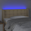 vidaXL krémszínű szövet LED-es fejtámla 103 x 16 x 78/88 cm