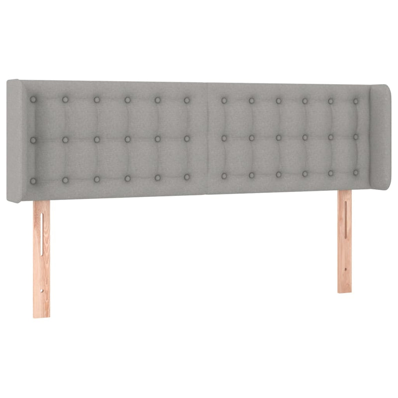 vidaXL világosszürke szövet LED-es fejtámla 147 x 16 x 78/88 cm