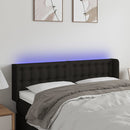 vidaXL fekete szövet LED-es fejtámla 147 x 16 x 78/88 cm