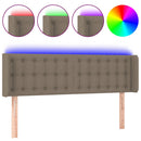 vidaXL tópszínű szövet LED-es fejtámla 147 x 16 x 78/88 cm