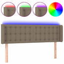 vidaXL tópszínű szövet LED-es fejtámla 147 x 16 x 78/88 cm