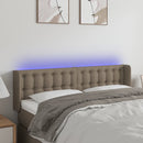 vidaXL tópszínű szövet LED-es fejtámla 147 x 16 x 78/88 cm