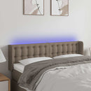 vidaXL tópszínű szövet LED-es fejtámla 147 x 16 x 78/88 cm