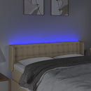 vidaXL krémszínű szövet LED-es fejtámla 147 x 16 x 78/88 cm
