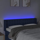 vidaXL kék szövet LED-es fejtámla 147 x 16 x 78/88 cm