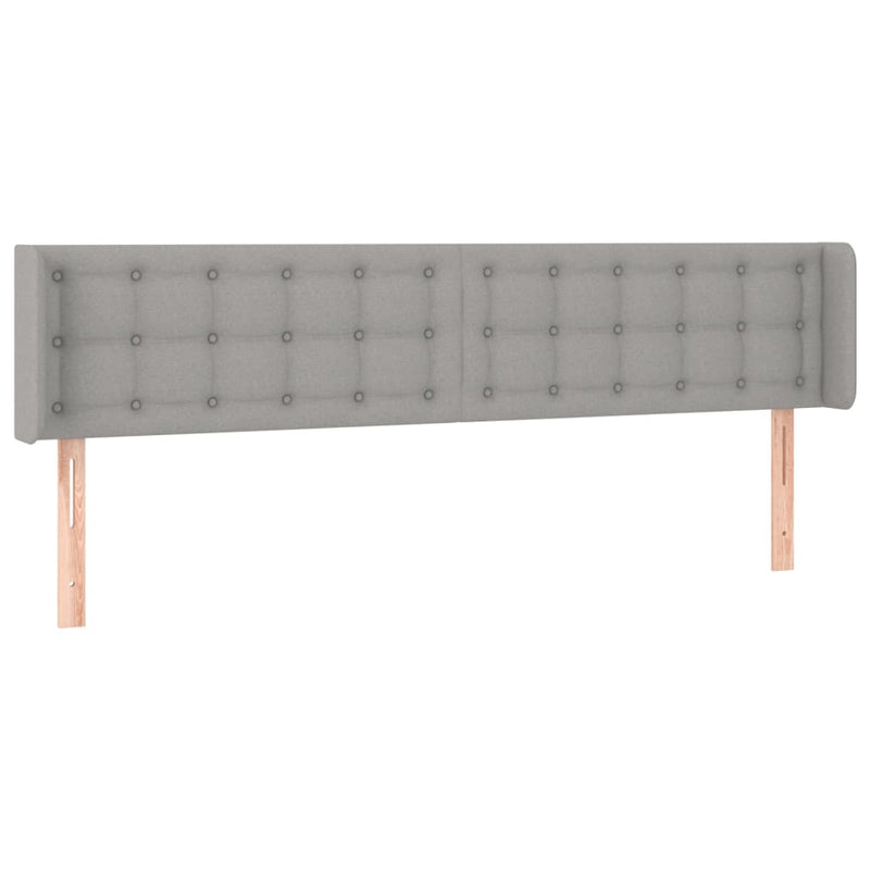 vidaXL világosszürke szövet LED-es fejtámla 163 x 16 x 78/88 cm