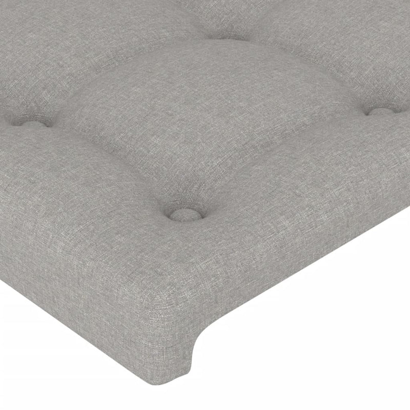vidaXL világosszürke szövet LED-es fejtámla 163 x 16 x 78/88 cm