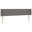 vidaXL sötétszürke szövet LED-es fejtámla 163 x 16 x 78/88 cm