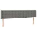 vidaXL sötétszürke szövet LED-es fejtámla 183 x 16 x 78/88 cm