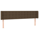 vidaXL sötétbarna szövet LED-es fejtámla 183 x 16 x 78/88 cm