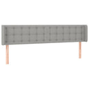 vidaXL világosszürke szövet LED-es fejtámla 203 x 16 x 78/88 cm