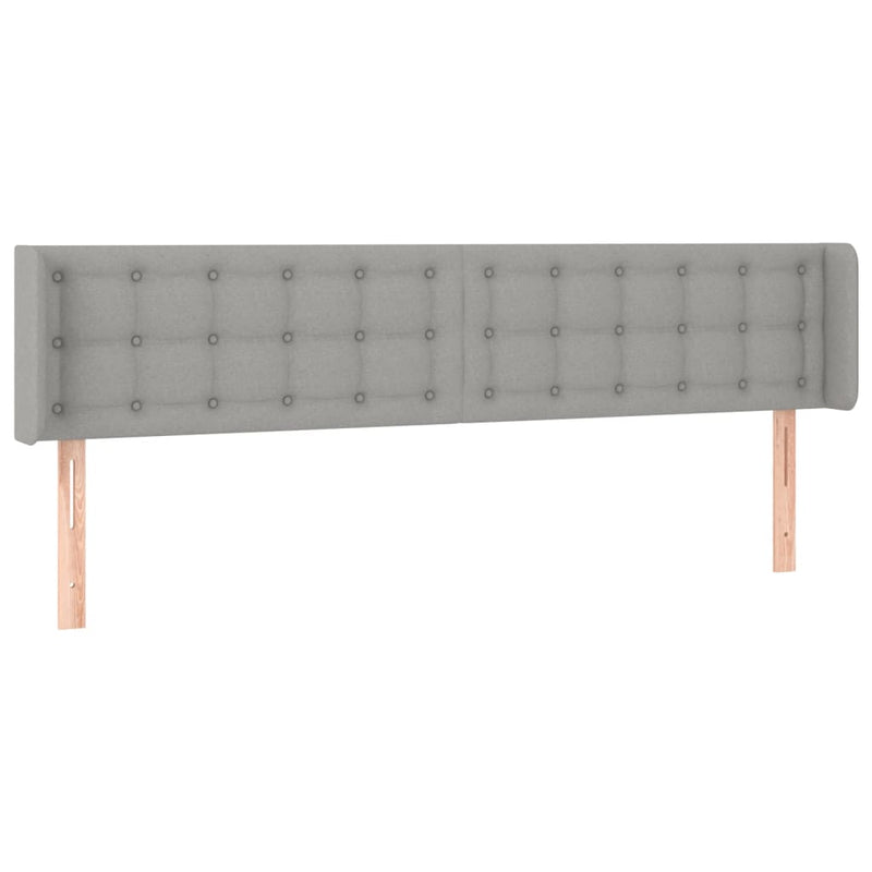vidaXL világosszürke szövet LED-es fejtámla 203 x 16 x 78/88 cm