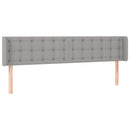 vidaXL világosszürke szövet LED-es fejtámla 203 x 16 x 78/88 cm