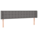 vidaXL sötétszürke szövet LED-es fejtámla 203 x 16 x 78/88 cm