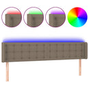 vidaXL tópszínű szövet LED-es fejtámla 203 x 16 x 78/88 cm