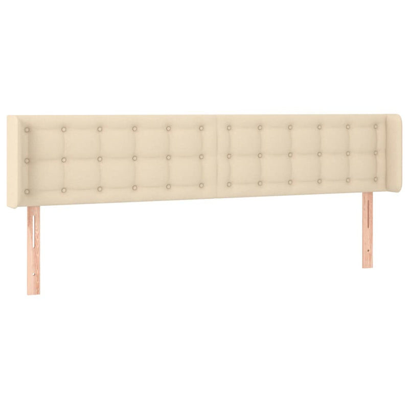 vidaXL krémszínű szövet LED-es fejtámla 203 x 16 x 78/88 cm