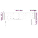 vidaXL krémszínű szövet LED-es fejtámla 203 x 16 x 78/88 cm