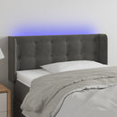 vidaXL sötétszürke bársony LED-es fejtámla 83 x 16 x 78/88 cm