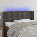 vidaXL sötétszürke bársony LED-es fejtámla 83 x 16 x 78/88 cm