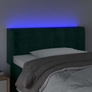 vidaXL sötétzöld bársony LED-es fejtámla 83 x 16 x 78/88 cm