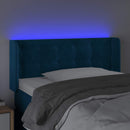 vidaXL sötétkék bársony LED-es fejtámla 83 x 16 x 78/88 cm