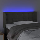 vidaXL sötétszürke bársony LED-es fejtámla 93 x 16 x 78/88 cm