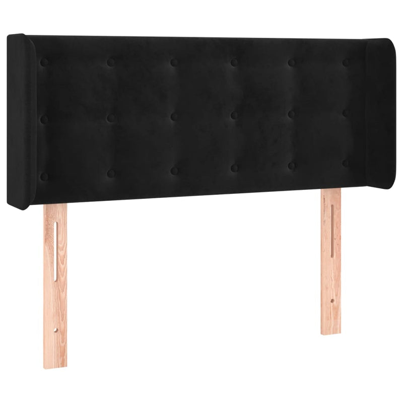vidaXL fekete bársony LED-es fejtámla 93 x 16 x 78/88 cm