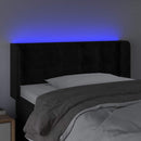 vidaXL fekete bársony LED-es fejtámla 93 x 16 x 78/88 cm