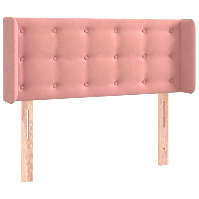 vidaXL rózsaszín bársony LED-es fejtámla 93x16x78/88 cm