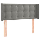vidaXL világosszürke bársony LED-es fejtámla 103 x 16 x 78/88 cm