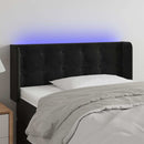 vidaXL fekete bársony LED-es fejtámla 103 x 16 x 78/88 cm