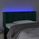 vidaXL sötétzöld bársony LED-es fejtámla 103 x 16 x 78/88 cm