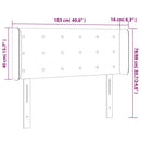 vidaXL sötétzöld bársony LED-es fejtámla 103 x 16 x 78/88 cm