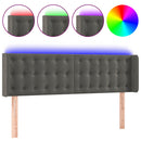 vidaXL sötétszürke bársony LED-es fejtámla 147 x 16 x 78/88 cm