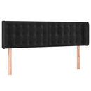 vidaXL fekete bársony LED-es fejtámla 147 x 16 x 78/88 cm