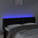 vidaXL fekete bársony LED-es fejtámla 147 x 16 x 78/88 cm
