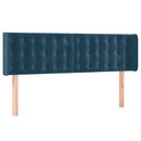 vidaXL sötétkék bársony LED-es fejtámla 147 x 16 x 78/88 cm
